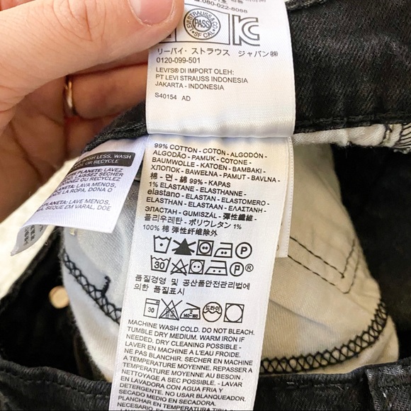 Levi’s 514 Slim Straight Leg Black Jeans sz 29 - Picture 8 of 8